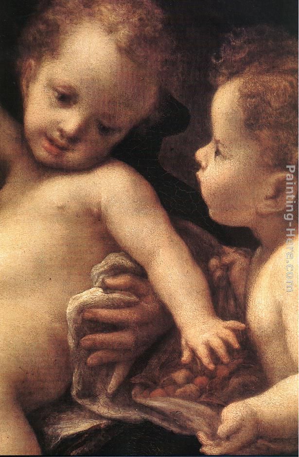 Virgin and Child with an Angel (detail) painting - Correggio Virgin and Child with an Angel (detail) art painting